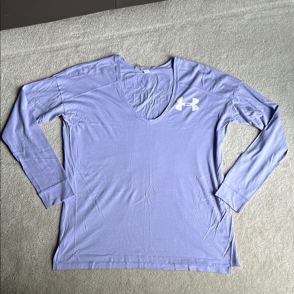 UA Lavender Heat Gear Long Sleeve Tee - size Medium